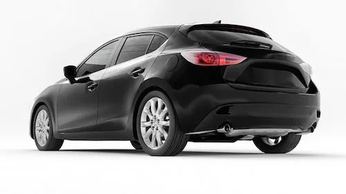 Car with no trunk.