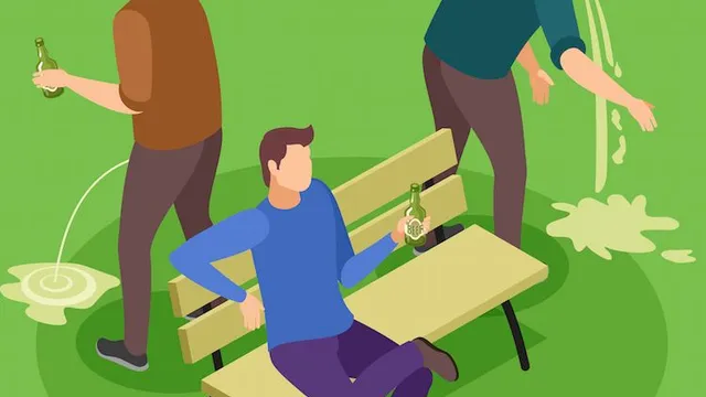 people publicly intoxicated