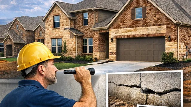 a texas home inspector investigating foundation issues
